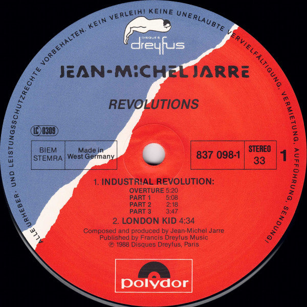 Jean-Michel Jarre : Revolutions (LP, Album)