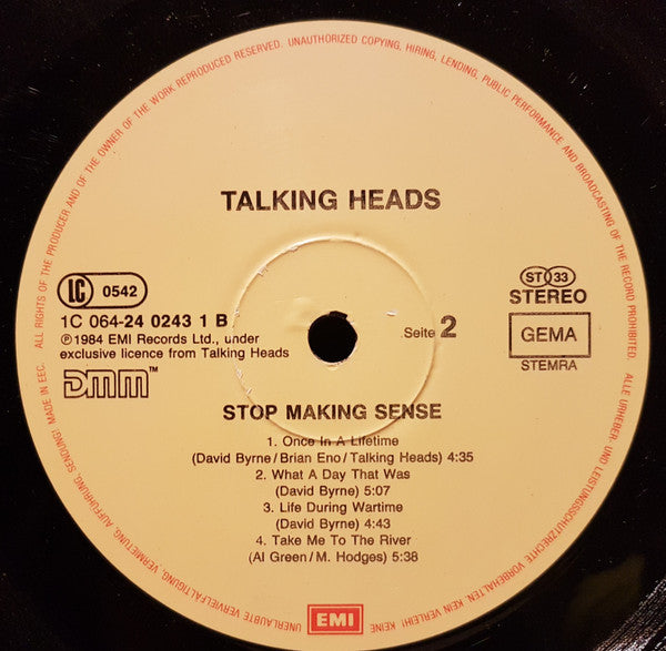 Talking Heads ~ Stop Making Sense (Vinyl) - Djungel & Jazz