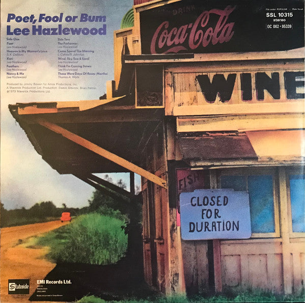 Lee Hazlewood ~ Poet, Fool Or Bum (Vinyl) - Djungel & Jazz