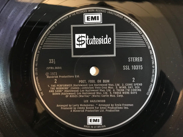 Lee Hazlewood ~ Poet, Fool Or Bum (Vinyl) - Djungel & Jazz