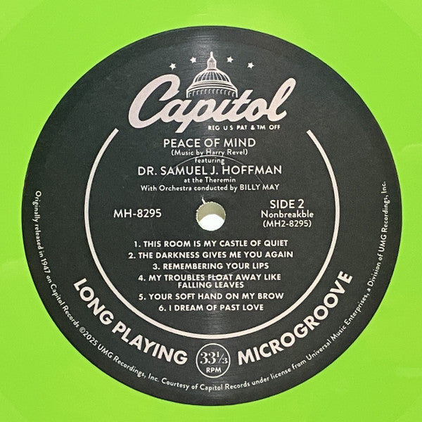 Theremin With Voices & Orchestra Featuring Les Baxter, Harry Revel & Dr. Samuel Hoffman ~ Music Out Of The Moon & Music For Peace Of Mind (Vinyl) - Djungel & Jazz