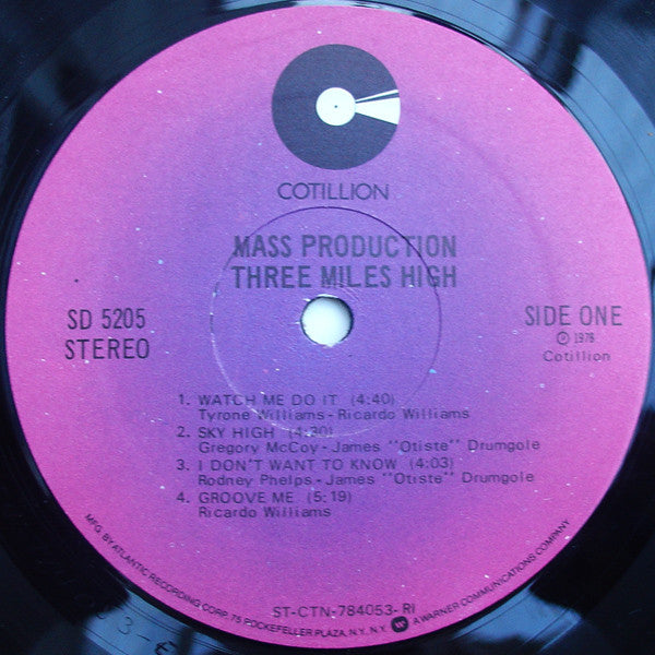 Mass Production ~ Three Miles High (Vinyl) - Djungel & Jazz