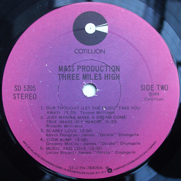 Mass Production ~ Three Miles High (Vinyl) - Djungel & Jazz