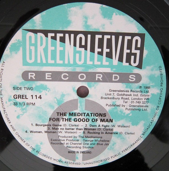 The Meditations : For The Good Of Man (LP, Album)