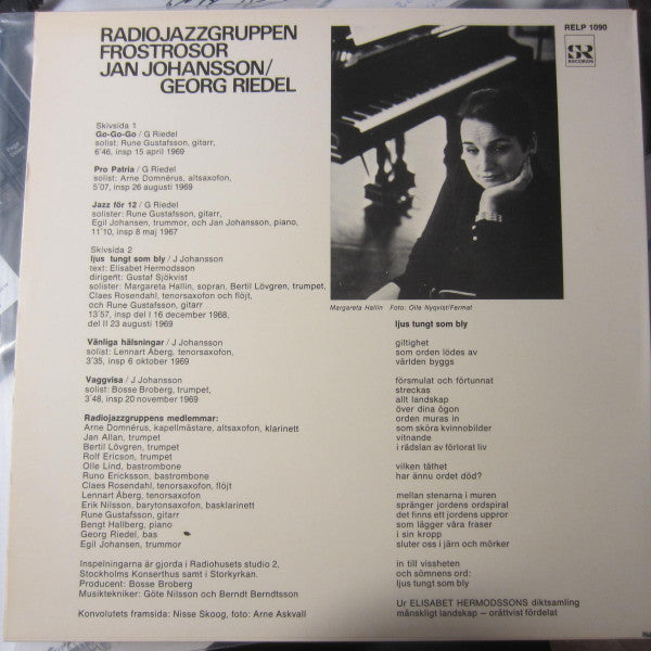 Radiojazzgruppen / Jan Johansson / Georg Riedel ~ Frostrosor (Vinyl) - Djungel & Jazz