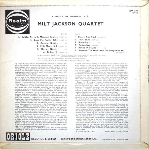 The Milt Jackson Quartet ~ Milt Jackson Quartet (Vinyl) - Djungel & Jazz