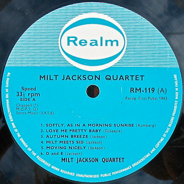 The Milt Jackson Quartet ~ Milt Jackson Quartet (Vinyl) - Djungel & Jazz