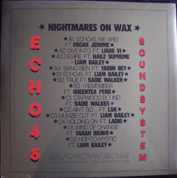 Nightmares On Wax : Echo 45 Soundsystem (2xLP, Album, Ltd, Gol)