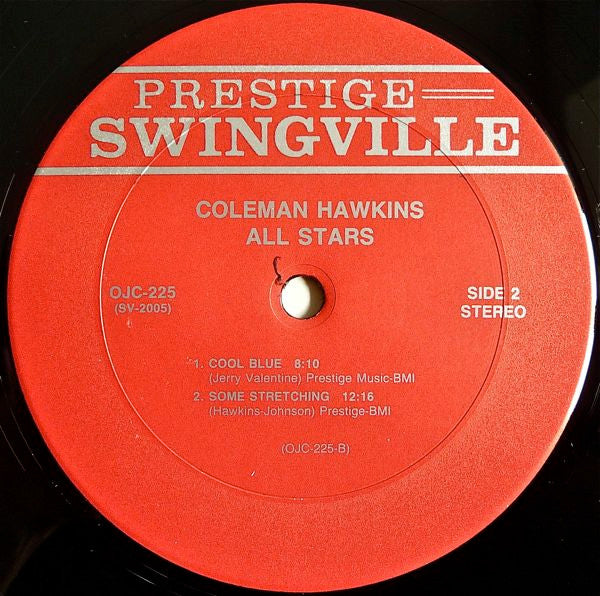 Coleman Hawkins All Stars Featuring Joe Thomas & Vic Dickenson ~ Coleman Hawkins All Stars (Vinyl) - Djungel & Jazz