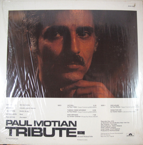 Paul Motian ~ Tribute (Vinyl) - Djungel & Jazz