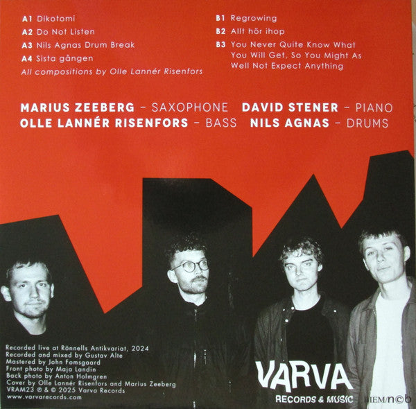 Olle Lannér Risenfors ~ You Never Quite Know What You Will Get (Vinyl) - Djungel & Jazz