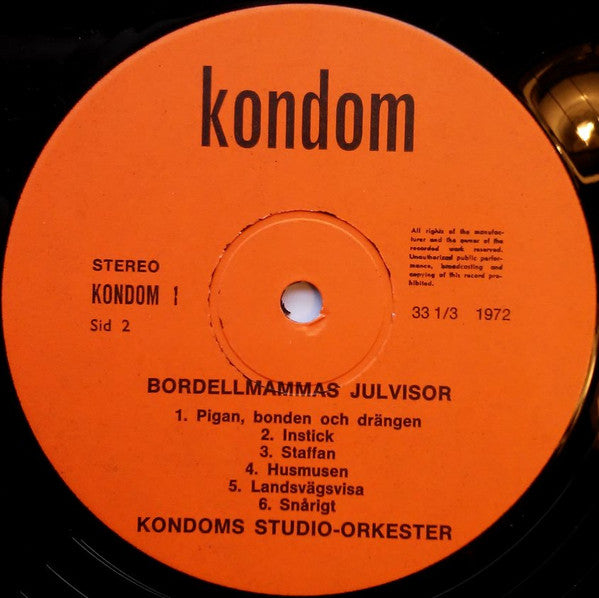 Kondoms Studio-Orkester ~ Bordellmammas Julvisor (Vinyl) - Djungel & Jazz