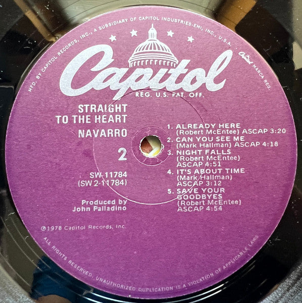 Navarro ~ Straight To The Heart (Vinyl) - Djungel & Jazz