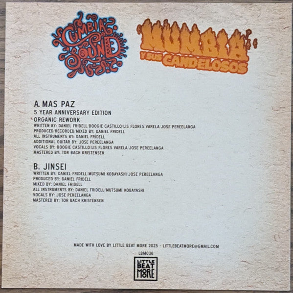 Cumbiasound, Mumbia Y Sus Candelosos ~ Mas Paz / Jinsei (Vinyl) - Djungel & Jazz