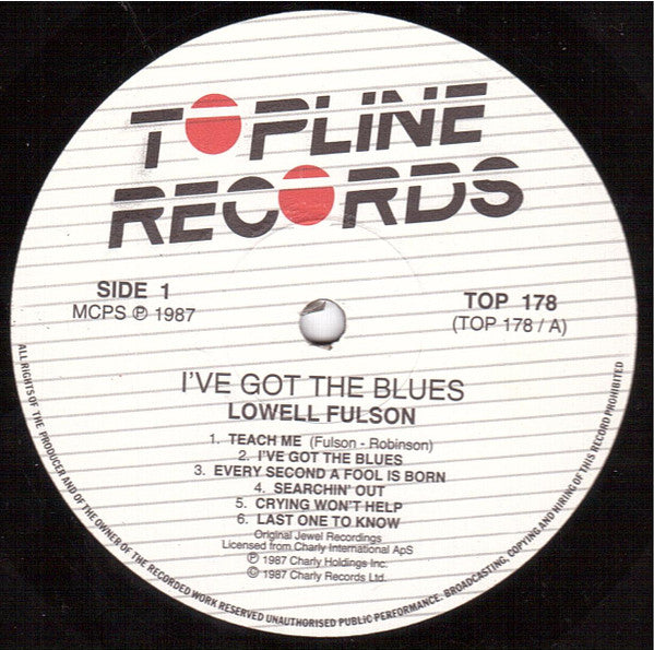 Lowell Fulson : I've Got The Blues (LP, Album, RE)