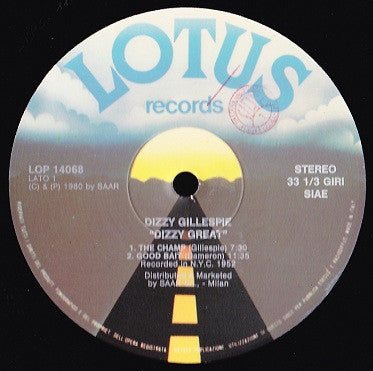 Dizzy Gillespie : Dizzy Great (LP, Album, RE)
