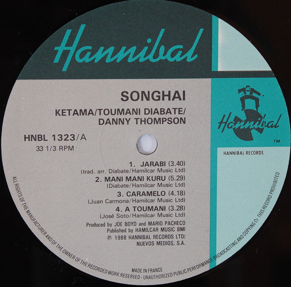Ketama (2) ∙ Toumani Diabate* ∙ Danny Thompson : Songhai (LP, Album)