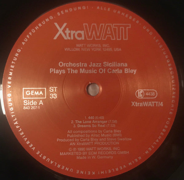 Orchestra Jazz Siciliana ~ Plays The Music Of Carla Bley (Vinyl) - Djungel & Jazz
