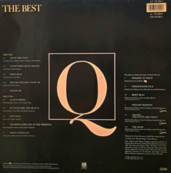 Quincy Jones ~ The Best (Vinyl) - Djungel & Jazz