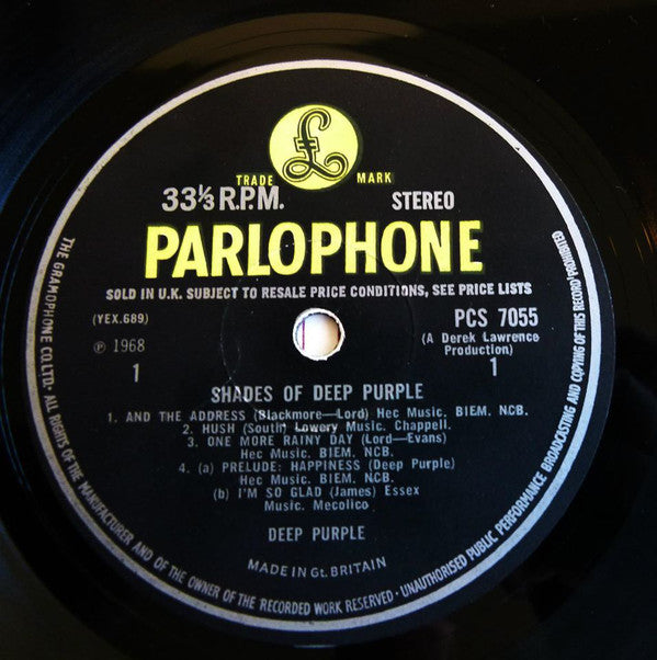 Deep Purple ~ Shades Of Deep Purple (Vinyl) - Djungel & Jazz
