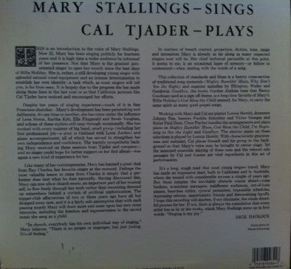 Cal Tjader, Mary Stallings ~ Cal Tjader-Plays Mary Stallings-Sings (Vinyl) - Djungel & Jazz