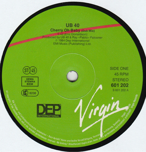 UB40 ~ Cherry Oh Baby (Dub Mix) (Vinyl) - Djungel & Jazz