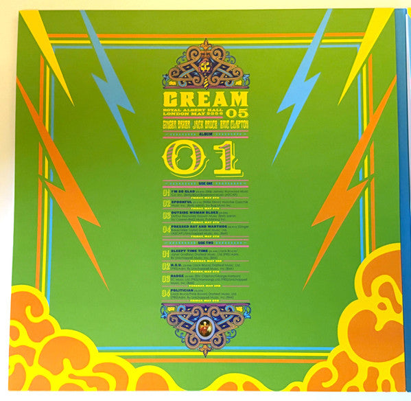 Cream ~ Cream - Royal Albert Hall - London May 2-3-5-6 2005 (Live) Reissue Splatter 3LP Set (Vinyl) - Djungel & Jazz