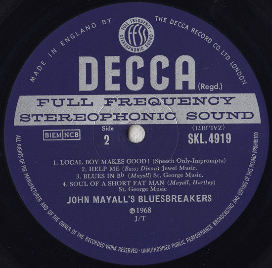 John Mayall ~ The Diary Of A Band Volume Two (Vinyl) - Djungel & Jazz