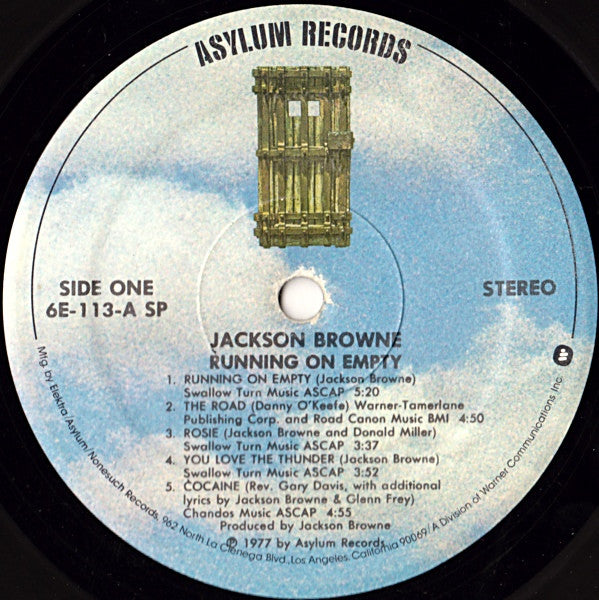 Jackson Browne ~ Running On Empty (Vinyl) - Djungel & Jazz