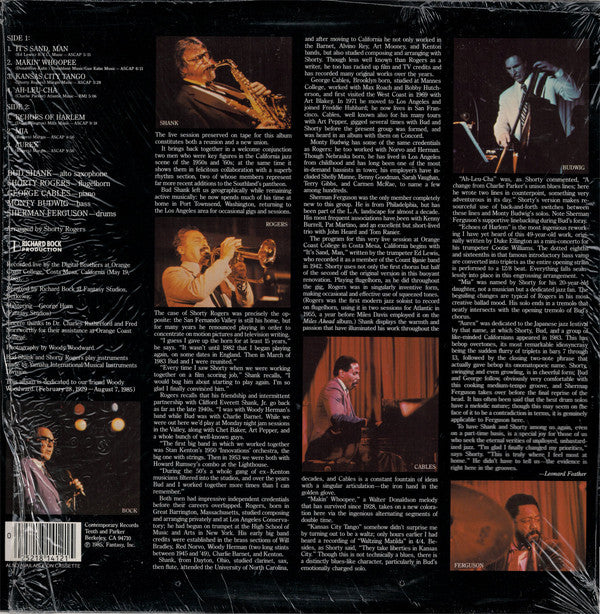 Bud Shank / Shorty Rogers ~ California Concert (Vinyl) - Djungel & Jazz