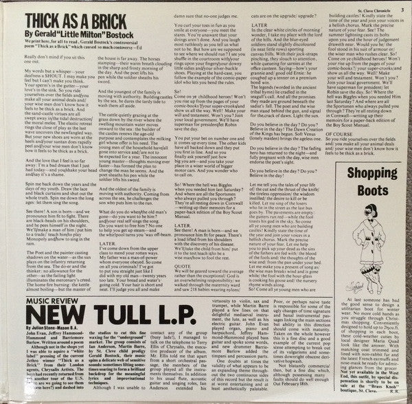Jethro Tull ~ Thick As A Brick (Vinyl) - Djungel & Jazz
