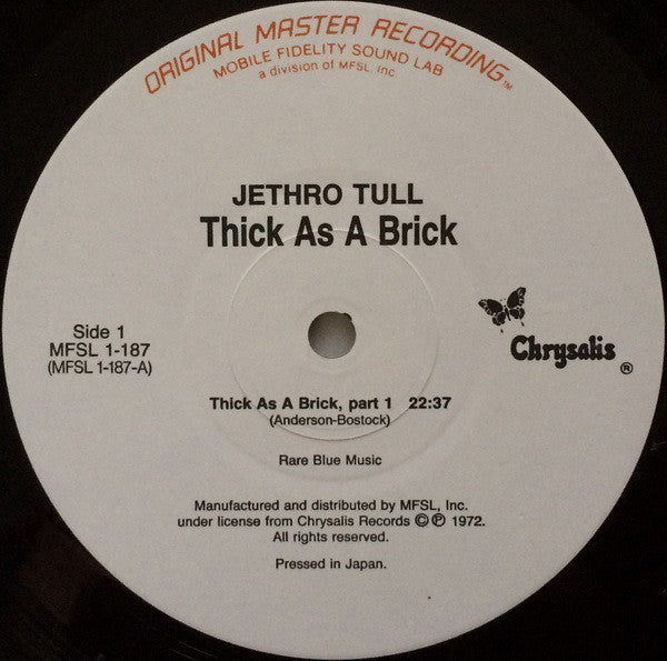 Jethro Tull ~ Thick As A Brick (Vinyl) - Djungel & Jazz