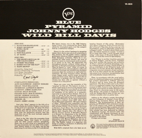 Johnny Hodges - Wild Bill Davis ~ Blue Pyramid (Vinyl) - Djungel & Jazz