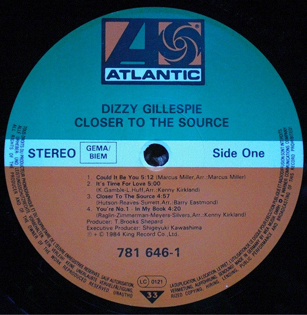 Dizzy Gillespie ~ Closer To The Source (Vinyl) - Djungel & Jazz