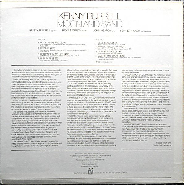 Kenny Burrell ~ Moon And Sand (Vinyl) - Djungel & Jazz