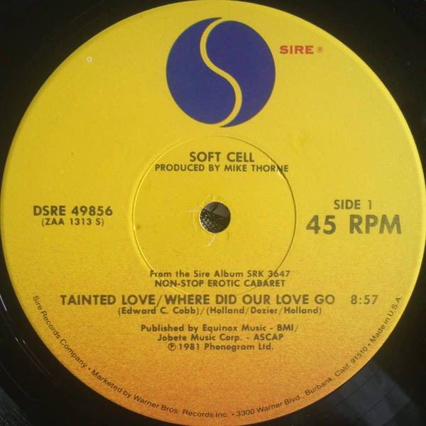 Soft Cell ~ Tainted Love / Where Did Our Love Go (Vinyl) - Djungel & Jazz