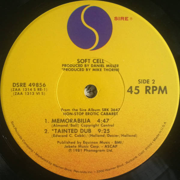 Soft Cell ~ Tainted Love / Where Did Our Love Go (Vinyl) - Djungel & Jazz