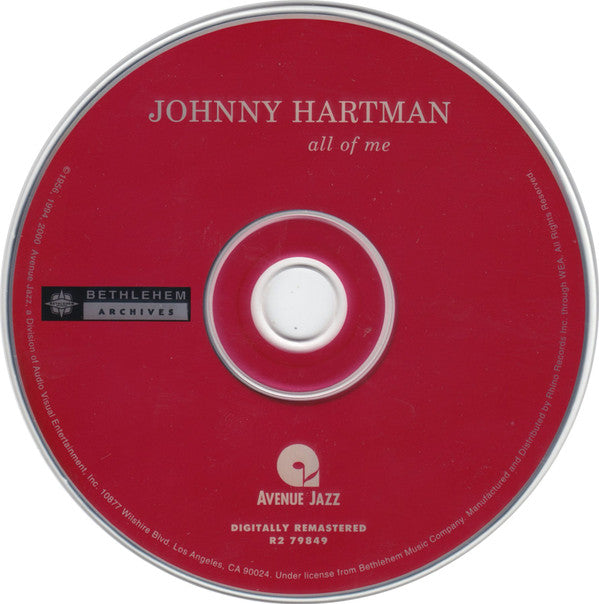 Johnny Hartman ~ All Of Me (Vinyl) - Djungel & Jazz