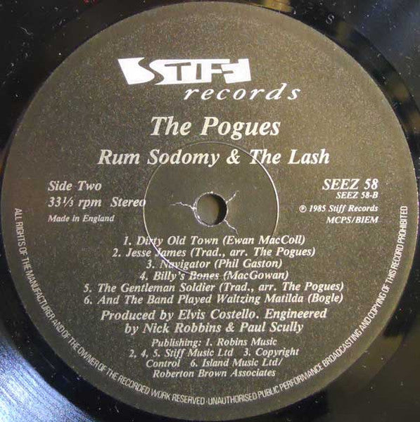 The Pogues : Rum Sodomy & The Lash (LP, Album)