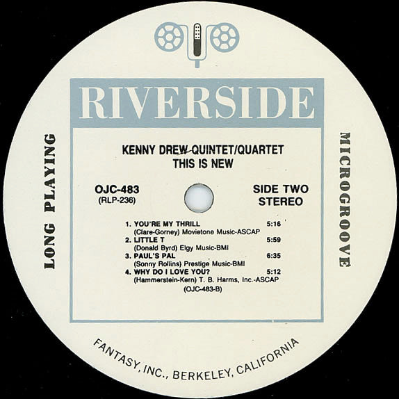 Kenny Drew Quintet / Quartet ~ This Is New (Vinyl) - Djungel & Jazz