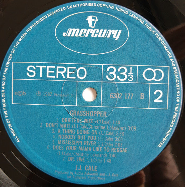 J.J. Cale ~ Grasshopper (Vinyl) - Djungel & Jazz