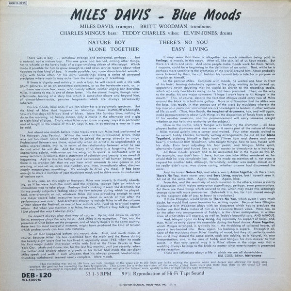 Miles Davis ~ Blue Moods (Vinyl) - Djungel & Jazz