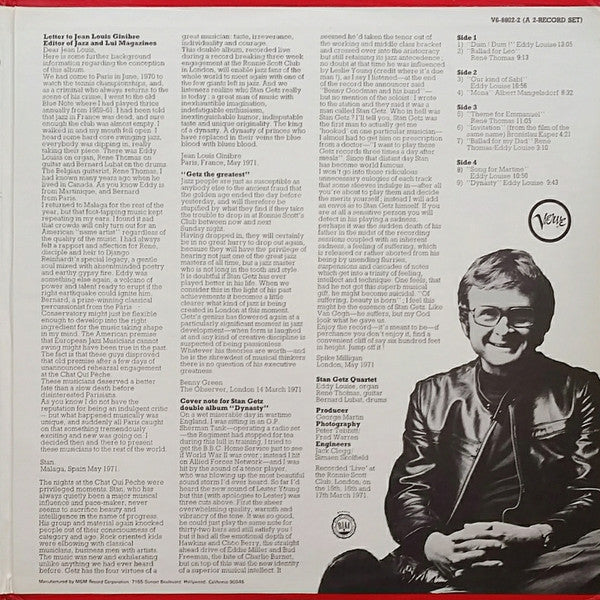 Stan Getz ~ Dynasty (Vinyl) - Djungel & Jazz
