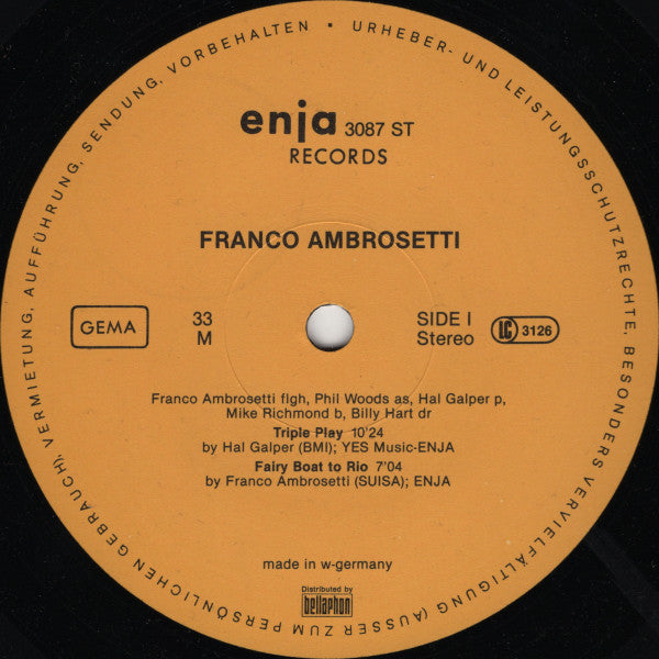 Franco Ambrosetti : Heart Bop (LP, Album)