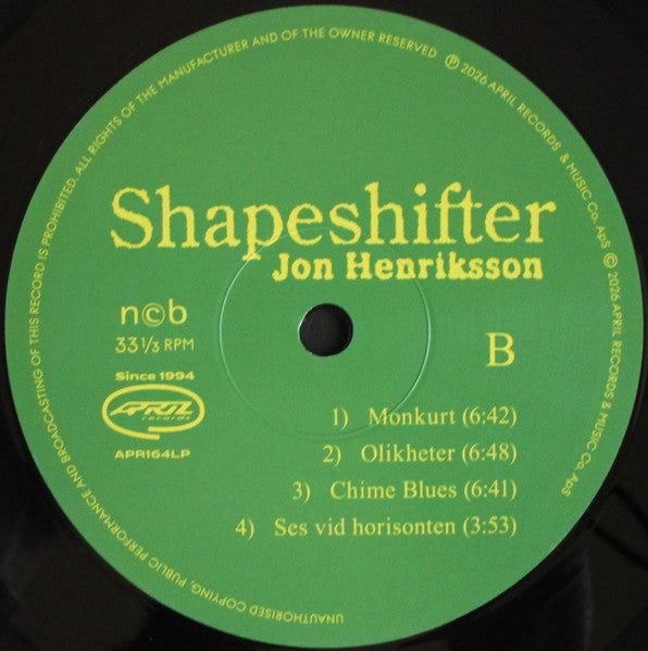 Jon Henriksson ~ Shapeshifter (Vinyl) - Djungel & Jazz