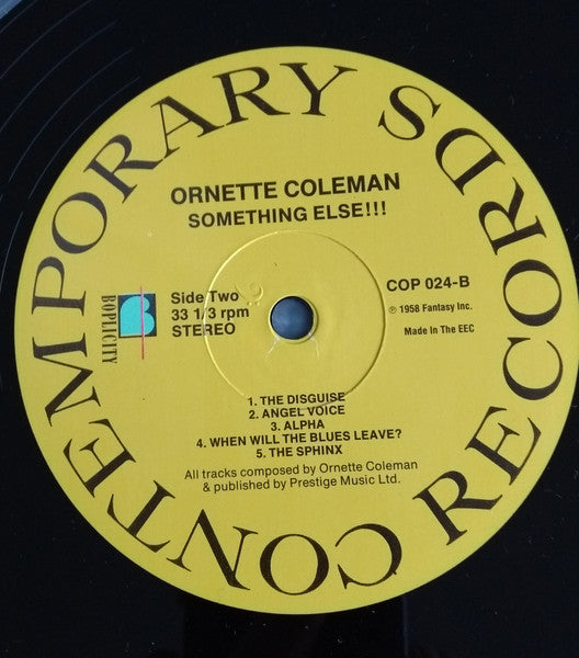 Ornette Coleman ~ Something Else! The Music Of Ornette Coleman (Vinyl) - Djungel & Jazz