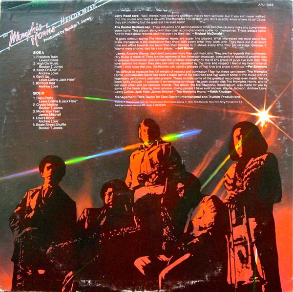 The Memphis Horns ~ High On Music (Vinyl) - Djungel & Jazz