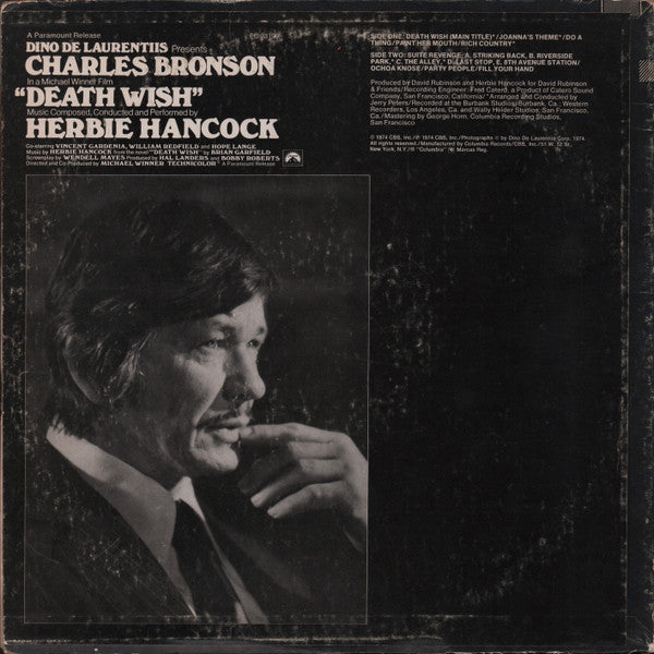 Herbie Hancock ~ Death Wish (Original Soundtrack Recording) (Vinyl) - Djungel & Jazz