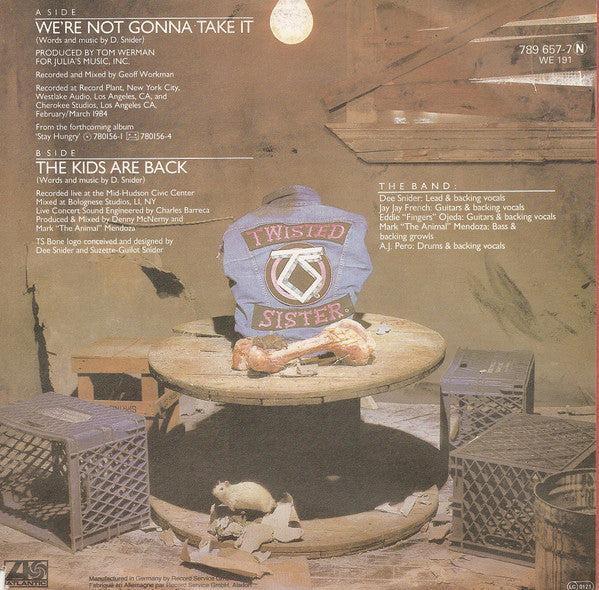 Twisted Sister : We're Not Gonna Take It (7", Single)