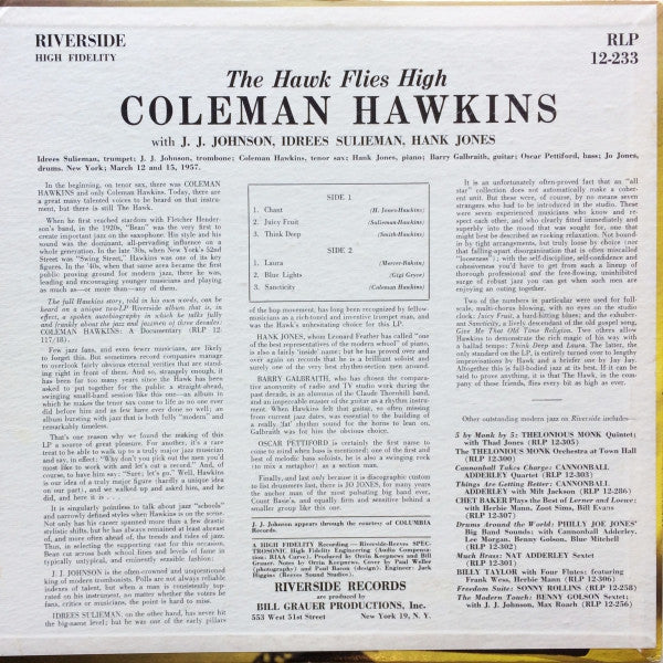 Coleman Hawkins ~ The Hawk Flies High (Vinyl) - Djungel & Jazz